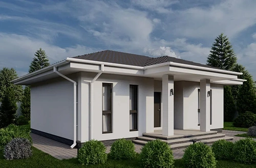 Проект одноэтажного дома из газобетона