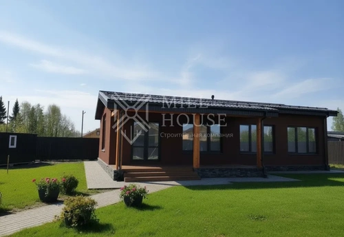 Проект одноэтажного каменного дома «Тихий приют» 135м2