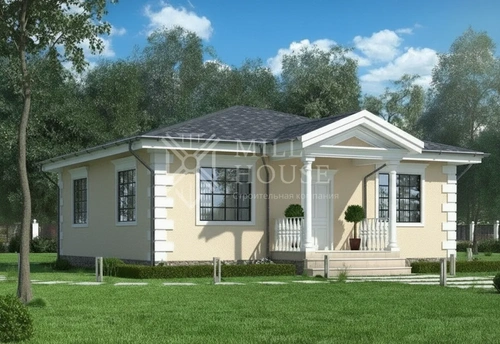 Проект одноэтажного каменного дома «Респайт» 90м2