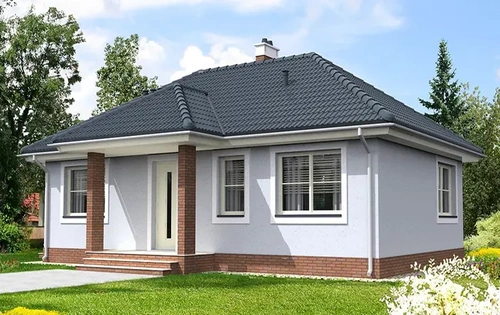 Проект одноэтажного дома из камня