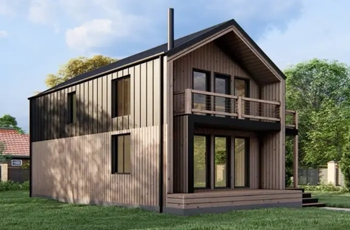 Проект двухэтажного каркасного дома