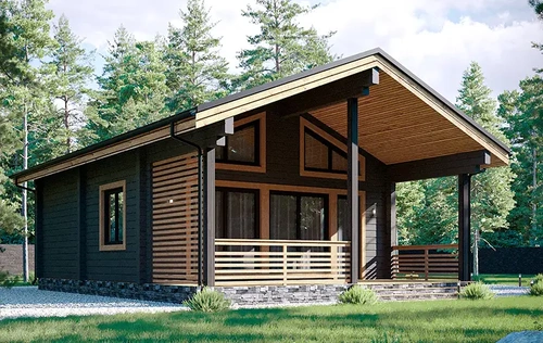 Проект одноэтажного каркасного дома