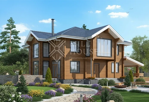 Проект двухэтажного деревянного дома «Босфор» 360м2