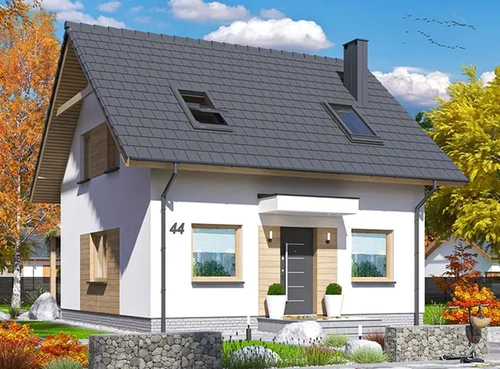 Проект двухэтажного дома из камня