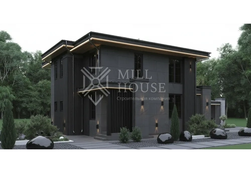 Проект двухэтажного каменного дома «Анклав» 256м2