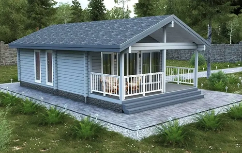 Проект одноэтажного дома из клееного бруса