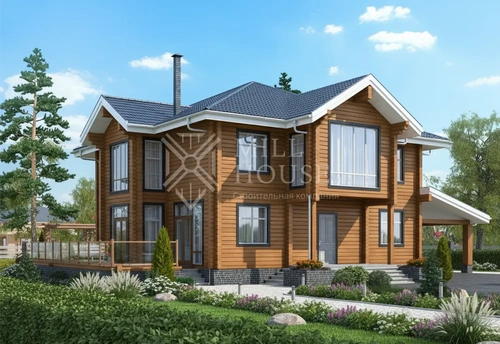 Проект двухэтажного деревянного дома «Босфор» 360м2