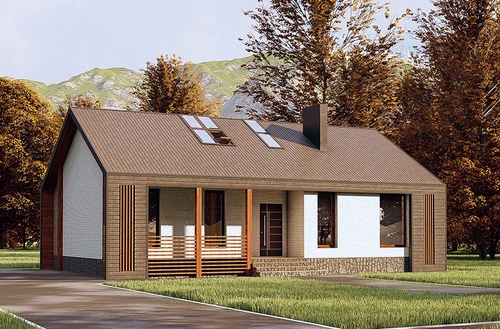 Проект одноэтажного каркасного дома