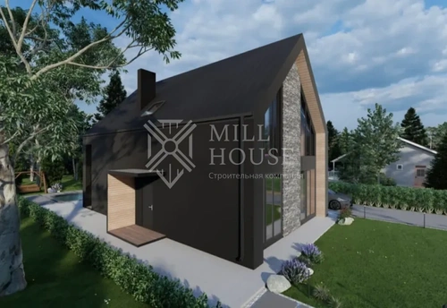 Проект двухэтажного дома из камня «Дом Лермонтова» 152 м2