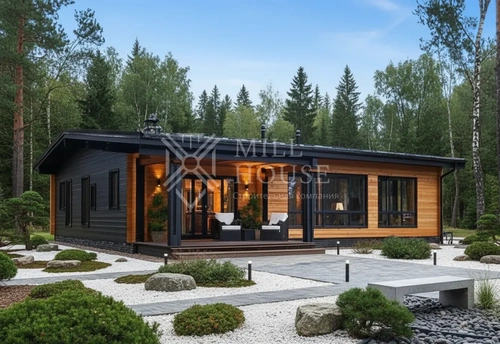 Проект одноэтажного деревянного дома «Хагрит» 110м2