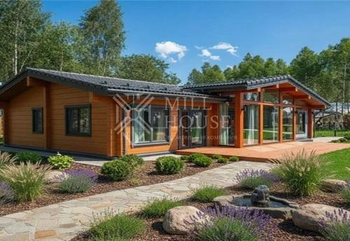 Проект одноэтажного деревянного дома «Грис» 141м2