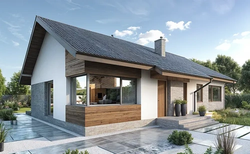 Проект одноэтажного дома из камня