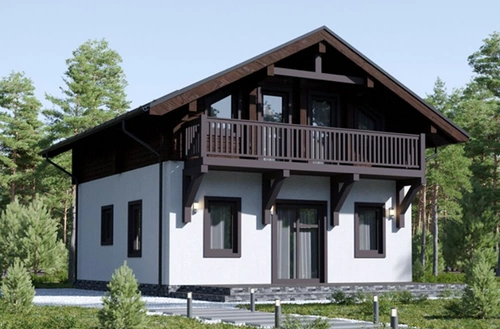 Проект двухэтажного каркасного дома