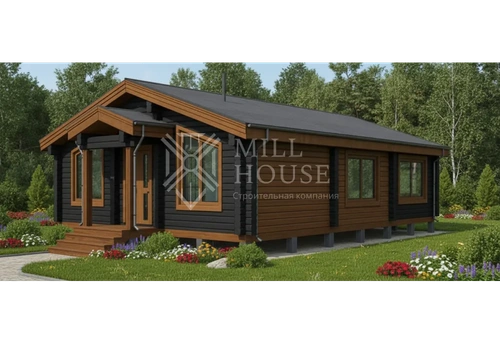 Проект одноэтажного деревянного дома «СкандиЛофт» 91м2