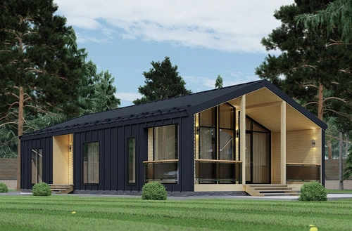 Проект одноэтажного каркасного дома