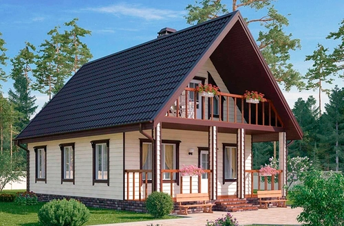 Проект двухэтажного каркасного дома