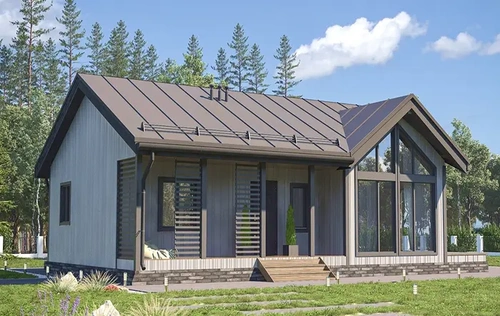 Проект одноэтажного каркасного дома