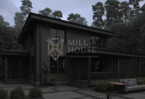 Проект двухэтажного каменного дома «Нимбус» 185м2