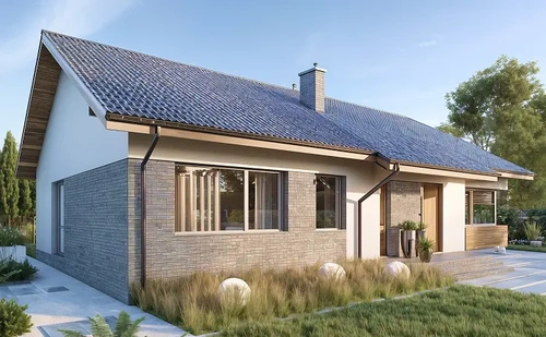 Проект одноэтажного дома из камня