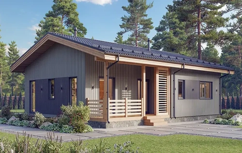 Проект одноэтажного каркасного дома