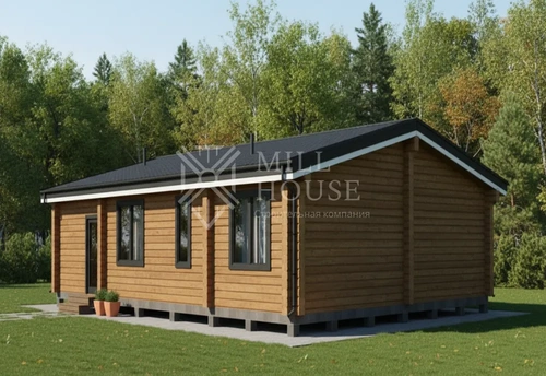 Проект одноэтажного дома из бруса «Эклипс» 113 м2