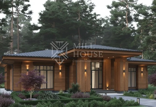 Проект одноэтажного каменного дома «Нордскуг» 180м2