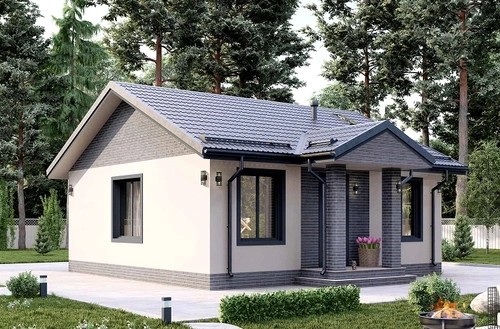 Проект одноэтажного дома из газобетона