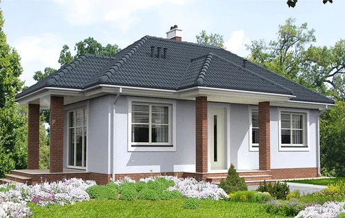 Проект одноэтажного дома из камня