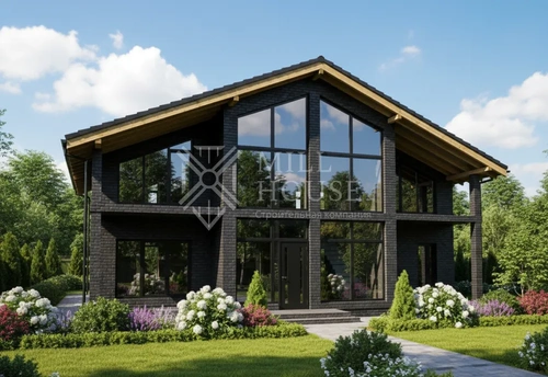 Проект двухэтажного каменного дома «Байрон» 257м2