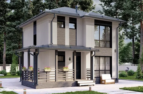 Проект двухэтажного каркасного дома